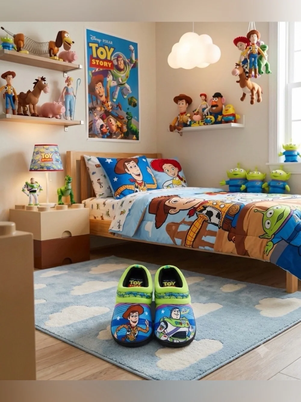 Disney Toy Story Toddler Boys' Character Slippers size 7/8 NEW